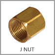 B0318 - Female JIC 37 Degree Flare Brass Tube Nut