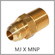 B2404 - Male JIC 37 Degree Flare x Male NPT Brass Adapter
