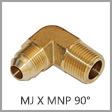 B2501 - Male JIC 37 Degree Flare x Male NPT 90 Degree Brass Elbow