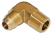 B2501 - Male JIC 37 Degree Flare x Male NPT 90 Degree Brass Elbow