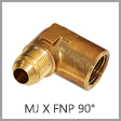 B2502 - Male JIC 37 Degree Flare x Female NPT 90 Degree Brass Elbow