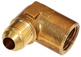 B2502 - Male JIC 37 Degree Flare x Female NPT 90 Degree Brass Elbow