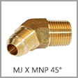 B2503 - Male JIC 37 Degree Flare x Male NPT 45 Degree Brass Elbow