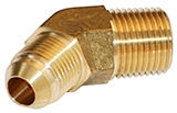 B2503 - Male JIC 37 Degree Flare x Male NPT 45 Degree Brass Elbow