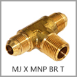 B2601 - Male JIC 37 Degree Flare x Male NPT Brass Branch Tee