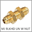 B2700-LN - Male JIC 37 Degree Flare x Male JIC 37 Degree Flare Bulkhead Brass Union with Lock Nut