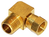 B6501 - Male NPT x Female JIC 37 Degree Flare Swivel 90 Degree Flare Brass Elbow Adapter