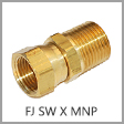 B6505 - Female JIC 37 Degree Flare Swivel x Male NPT Brass Adapter