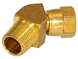 B6510 - Male NPT x Female JIC 37 Degree Flare Swivel 45 Degree Brass Elbow Adapter