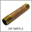 BN - Male NPT Brass Pipe Nipple