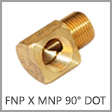 DE - Female NPT x Male NPT DOT 90 Degree Brass Elbow