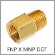 EA - Female NPT x Male NPT DOT Brass Adapter