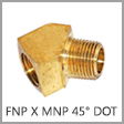 FDE - Female NPT x Male NPT DOT 45 Degree Brass Elbow