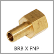 FF - Brass Flat Hose Barb to Female NPT Adapter