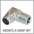 FF2501-O - Male O-Ring Face Seal (ORFS) x Male NPT 90 Degree Steel Elbow