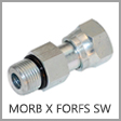 FF6402-O - Male O-Ring Boss (ORB) x Female O-Ring Face Seal (ORFS) Swivel Steel Adapter