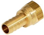 FJS - Brass Flat Hose Barb to Female JIC 37 Degree Flare Swivel Adapter