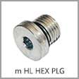 M6409-O - Male Metric Thread Steel Countersunk Hollow Hex Plug