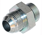 MBP6400-O-RR - Male JIC 37 Degree Flare x Male BSPP Steel Adapter with Retaining Ring
