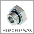 MBP6410-O-RR - Male BSPP x Female BSPP Steel Adapter with Retaining Ring
