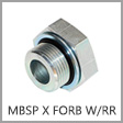 MBP6410-SAE-O-RR - Male British Standard Parallel Pipe (BSPP) to Female O-Ring Boss (ORB) Steel Adapter