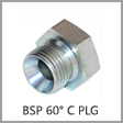 MBS2408 - Male BSPP 60 Degree Cone Steel Hex Head Plug