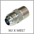 MBT2404 - Male JIC 37 Degree Flare x Male BSPT Steel Adapter