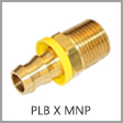 PLM - Brass Push-On Hose Barb x Male NPT Adapter