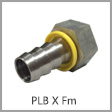 PLS-ML-ZN - Push-On Hose Barb x Female Metric Tube Zinc Nickle