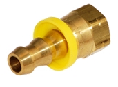 PLS-SAE - Brass Push-On Hose Barb x Female SAE Swivel Adapter