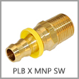 PMS - Brass Push-On Hose Barb x Male NPT Swivel Adapter