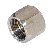 SS0304-C - JIC 37 Degree Flare Stainless Steel Cap Nut