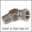SS1503 - Male NPT x Female NPT Swivel 45 Degree Stainless Steel Elbow Adapter