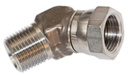 SS1503 - Male NPT x Female NPT Swivel 45 Degree Stainless Steel Elbow Adapter