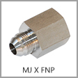 SS2405 - Male JIC 37 Degree Flare x Female NPT Stainless Steel Adpater