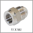 SS2406 - Female JIC 37 Degree flare x Male JIC 37 Degree Flare Stainless Steel Reducer