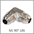 SS2500 - Male JIC 37 Degree Flare x Male JIC 37 Degree Flare 90 Degree Stainless Steel Elbow Union