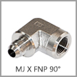 SS2502 - Male JIC 37 Degree Flare x Female NPT 90 Degree Stainless Steel Elbow Adapter
