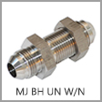 SS2700-LN - Male JIC 37 Degree Flare x Male JIC 37 Degree Flare Bulkhead Stainless Steel Union with Lock Nut