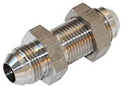 SS2700-LN - Male JIC 37 Degree Flare x Male JIC 37 Degree Flare Bulkhead Stainless Steel Union with Lock Nut