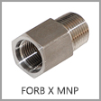 SS6404 - Female O-Ring Boss (ORB) x Male NPT Stainless Steel Adpater