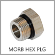 SS6408-O - Male O-Ring Boss (ORB) Stainless Steel Hex Head Plug
