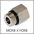 SS6410-O - Male O-Ring Boss (ORB) x Female O-Ring Boss (ORB) Stainless Steel Reducer