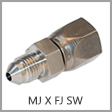 SS6504 - Male JIC 37 Degree Flare x Female JIC 37 Degree Flare Swivel Stainless Steel Adapter