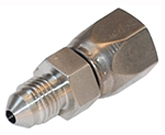 SS6504 - Male JIC 37 Degree Flare x Female JIC 37 Degree Flare Swivel Stainless Steel Adapter