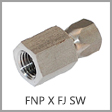 SS6506 - Female NPT x Female JIC 37 Degree Flare Swivel Stainless Steel Adapter