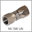 SS6565 - Female JIC 37 Degree Flare Swivel x Female JIC 37 Degree Flare Swivel Stainless Steel Union