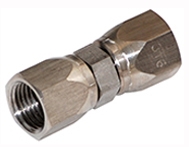 SS6565 - Female JIC 37 Degree Flare Swivel x Female JIC 37 Degree Flare Swivel Stainless Steel Union